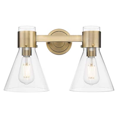Innovations Lighting Downtown Urban - Lawton Cone - 2 Light 16" Wall-Mounted Bath Vanity Light