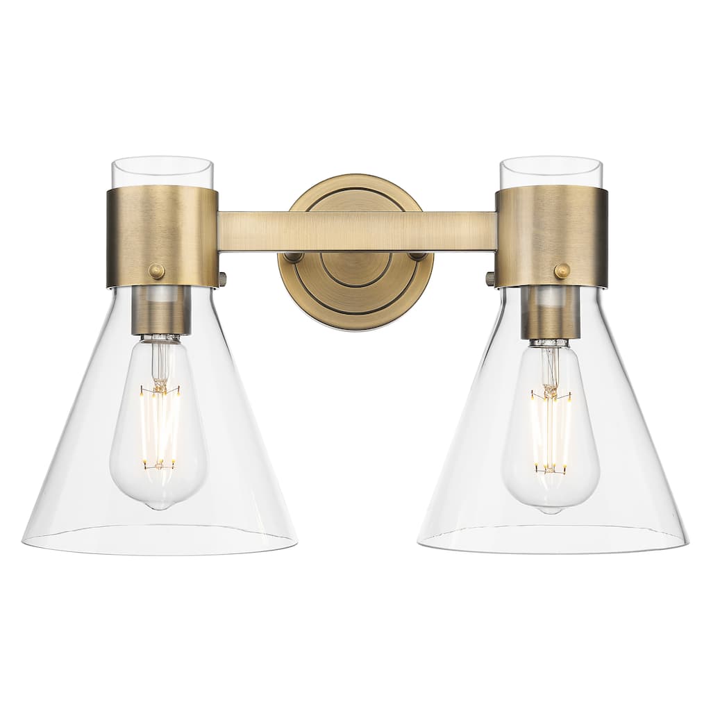 Innovations Lighting Downtown Urban - Lawton Cone - 2 Light 16" Wall-Mounted Bath Vanity Light