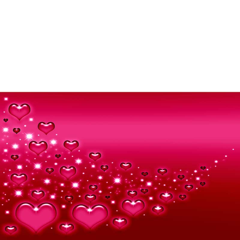 Contemporary Valentine Themed Rectangle Shape Wall Art, Red - 6 x 12