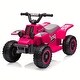 preview thumbnail 1 of 3, 6V Ride-On ATV, Ride-On Vehicle, with Rechargeable Battery, Drive Forward and Reverse, Max Weight 55 lbs, Rose Red Rose red