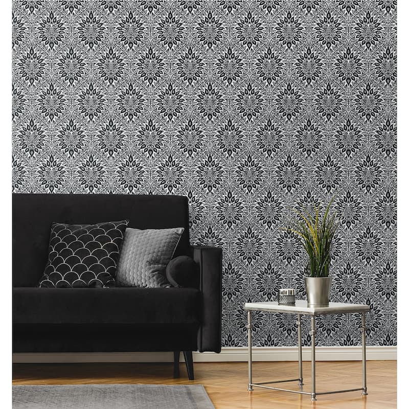 Seabrook Designs Luna Ogee Nonwoven Unpasted Wallpaper