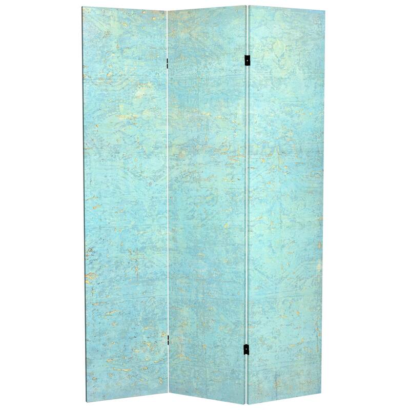 Handmade 6' Double Sided Voice of the Sky Canvas Room Divider