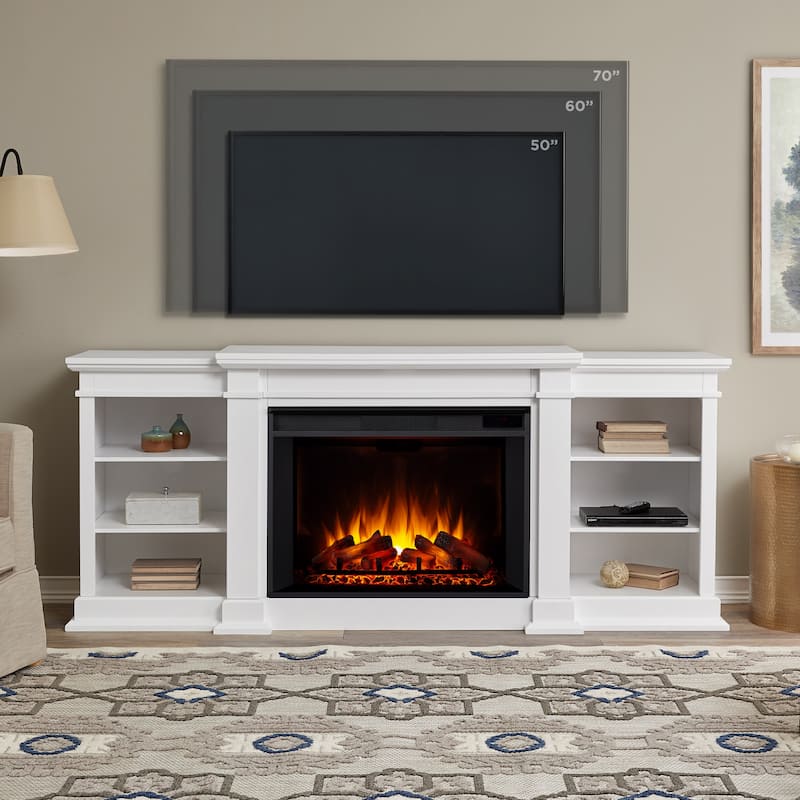 Eliot 81" Grand TV Stand Electric Fireplace by Real Flame
