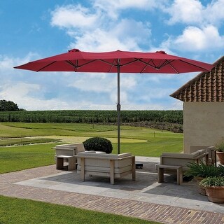 Overstock15 X 9 Ft Large Double Sided Rectangular Umbrella Red Dailymail