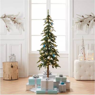 5' Pre-Lit LED Downswept Alpine Balsam Artificial Christmas Tree Warm White Dew Drop Lights - 5