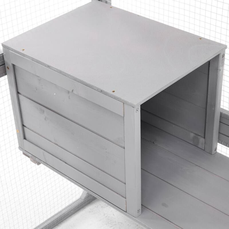 Roomfitters Outdoor Cat House Catio Enclosure Double Door Balcony Playpen with Platforms and Condos for 1-3 Cats