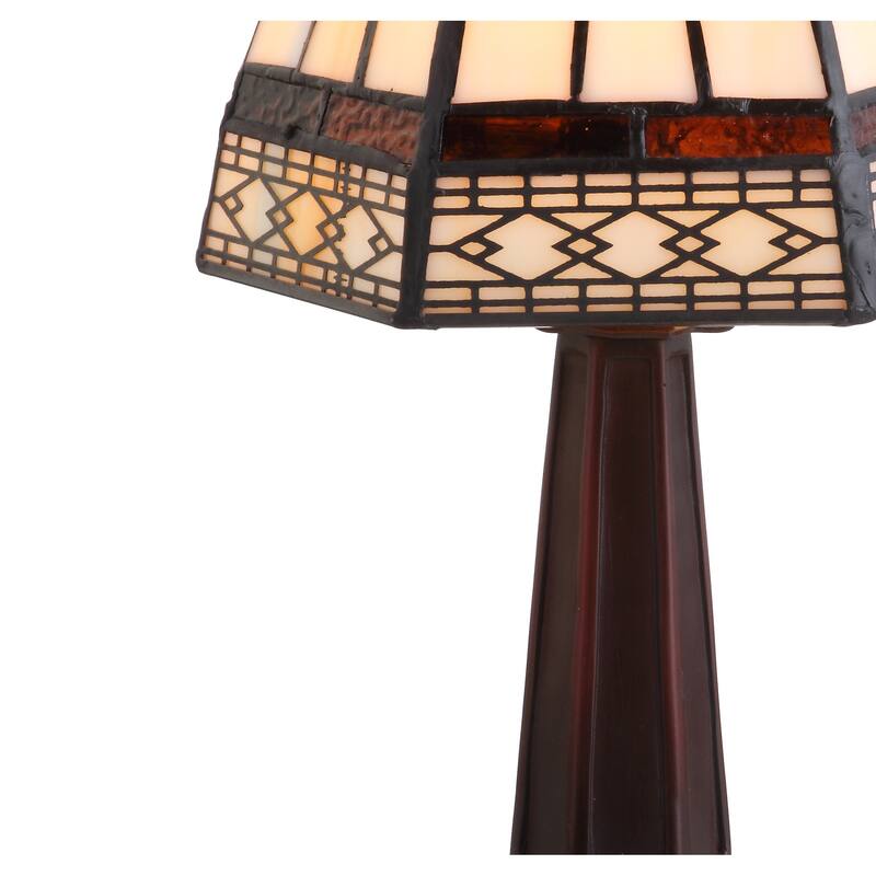 Liberty Tiffany-Style 12" LED Table Lamp, Bronze by JONATHAN Y