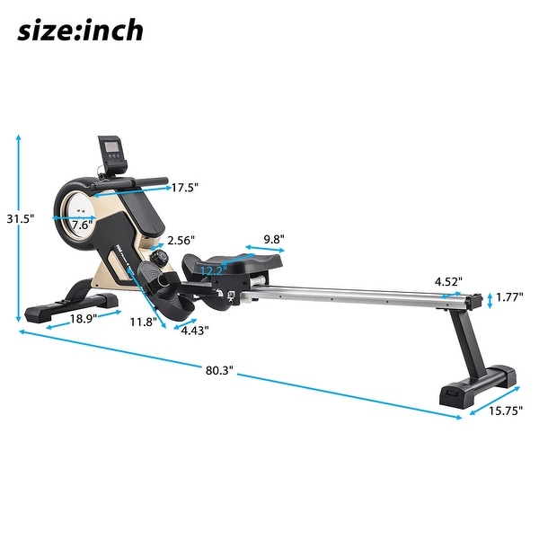 Compact magnetic store rowing machine