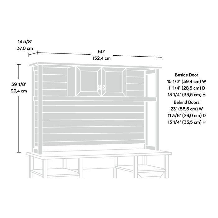 Cottage Road 60" Hutch Wh