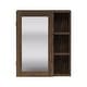 preview thumbnail 4 of 4, Teamson Home Ellery Removable Medicine Cabinet with Mirrored Door, Open Shelves