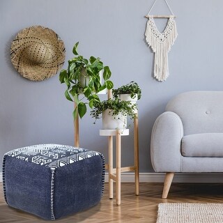 LR Home Simple Southwestern Traditional Tribal Pouf Ottoman