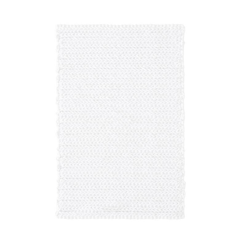 Cotton Chenille Chain Stitch Rug For Bath Room