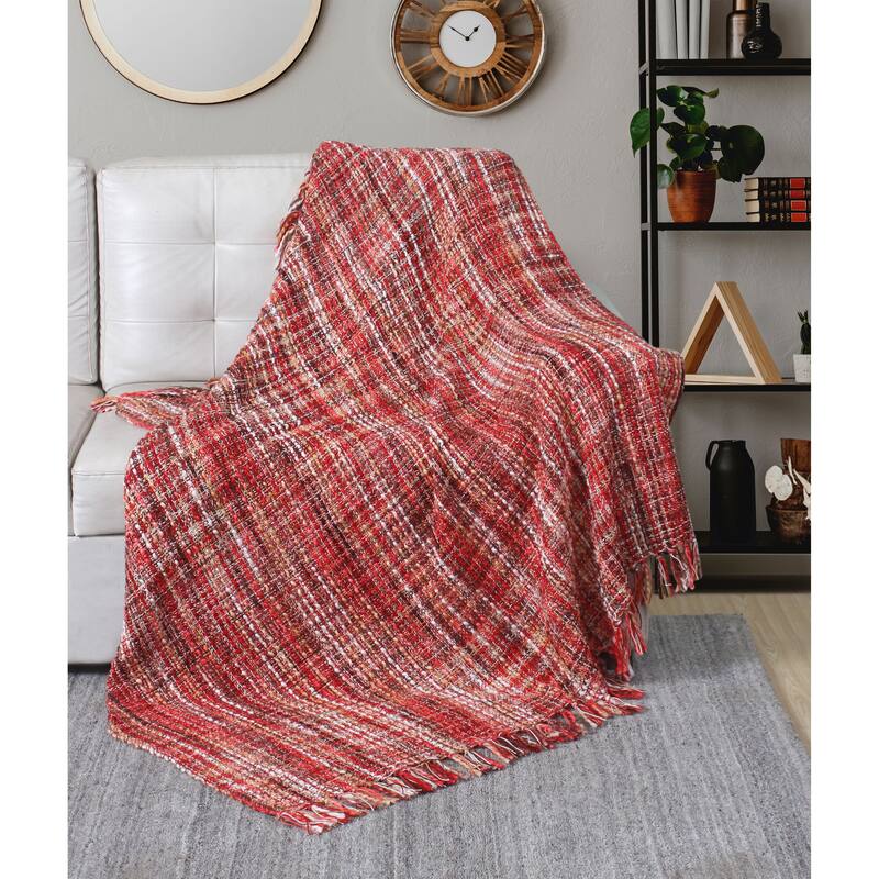 Florence Luxury Throw Blanket 50x60 Soft Cozy Throw for Sofa and Bed.