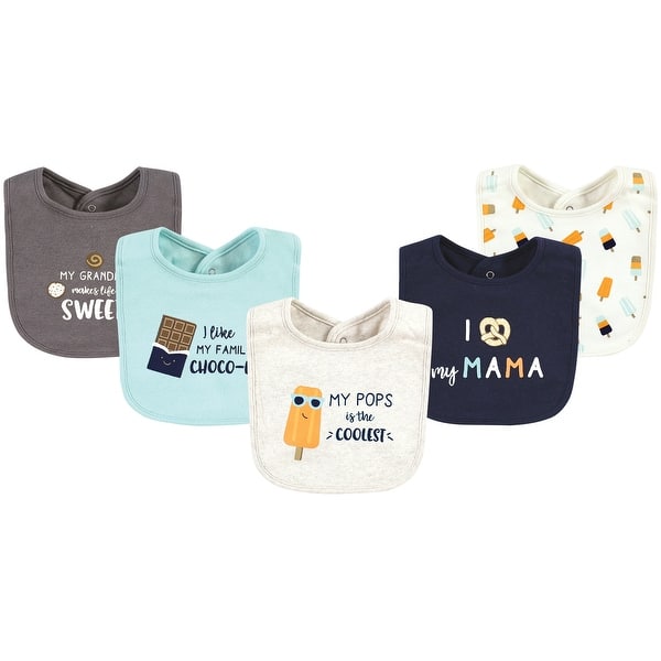 slide 1 of 1, Hudson Baby Infant Boy Cotton Bibs, Popsicle, One Size - Popsicle - One Size One Size - Popsicle
