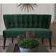 preview thumbnail 4 of 55, Becca Channel Tufted Settee by Jennifer Taylor Home Hunter Green - Velvet