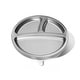 preview thumbnail 6 of 7, Baby Round Divided Plate Stainless Steel and Silicone  Stainless Steel & Silicone|White