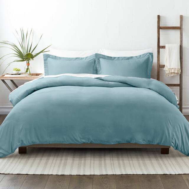 Soft Essentials Oversized 3-piece Microfiber Duvet Cover Set - Ocean - Twin - Twin XL