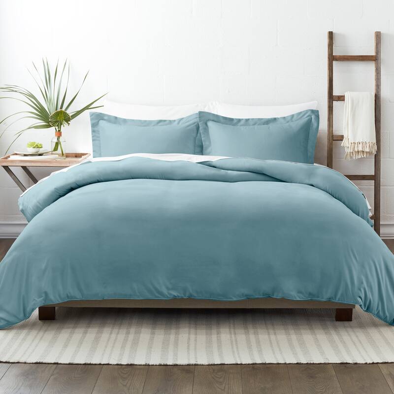 Soft Essentials Oversized 3-piece Microfiber Duvet Cover Set - Ocean - Twin - Twin XL
