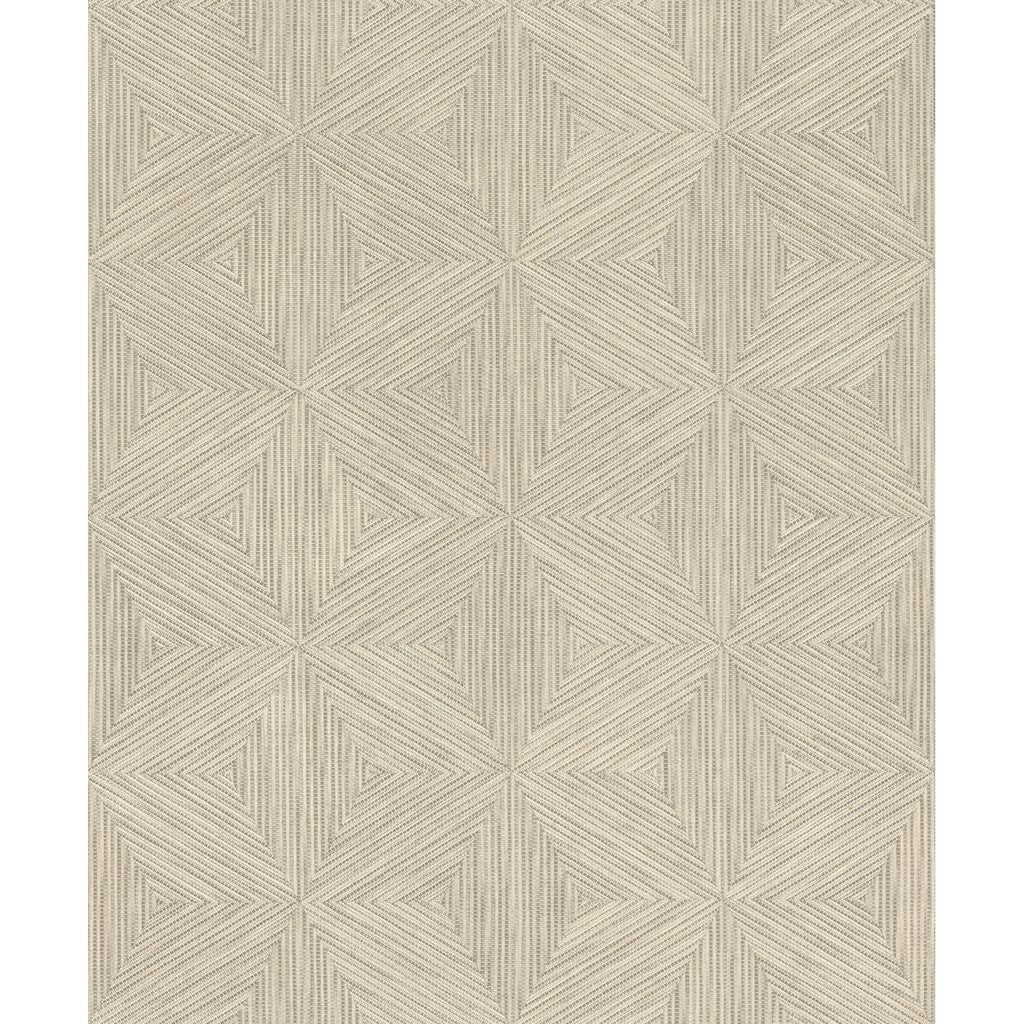 A-Street Prints Anara Grey Geo Faux Grasscloth Wallpaper