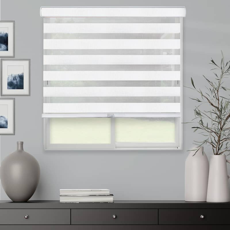 Chicology Cordless Zebra Shades - 23"W X 72"H - Basic Artic