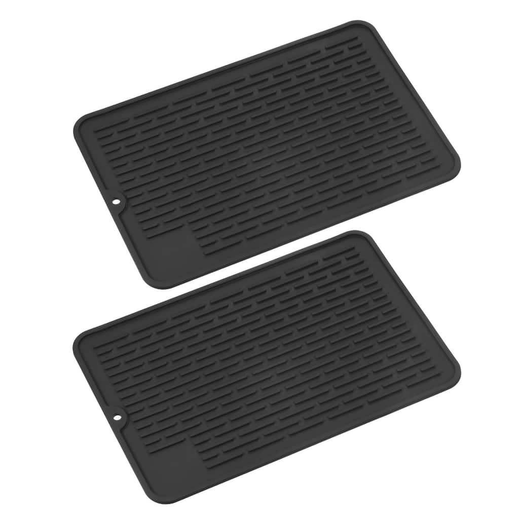Silicone Dish Drying Mat 2PCS, Drying Mat for Kitchen Counter 2PCS - 30 x 20 x 0.5cm