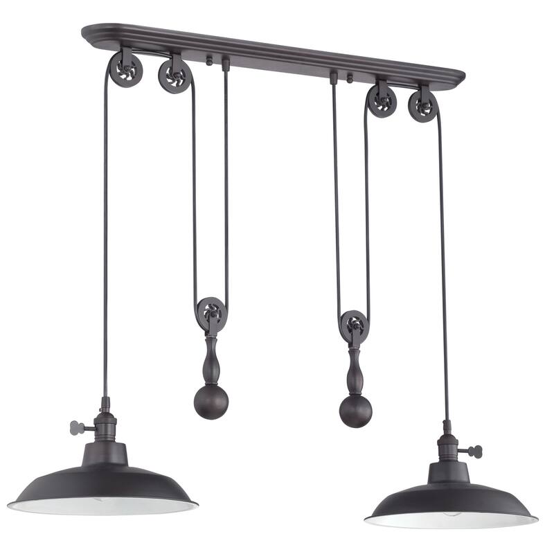 Craftmade 2 Light Full Sized Pendant - 38.25 Inches Wide - Aged Bronze