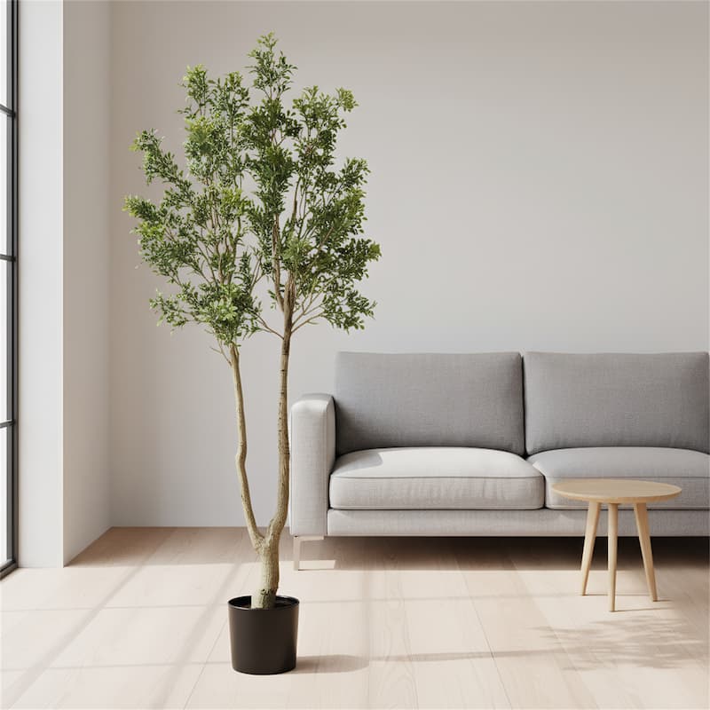 5.2FT Tall Lush Artificial Evergreen Tree - Black