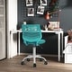 preview thumbnail 9 of 36, HomyLin Plastic Mesh Adjustable Armless Desk Chair with Rolling Wheels Kids Teen