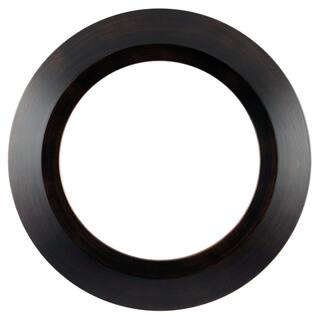 Veneto Framed Round Mirror in Rubbed Bronze - Antique Bronze