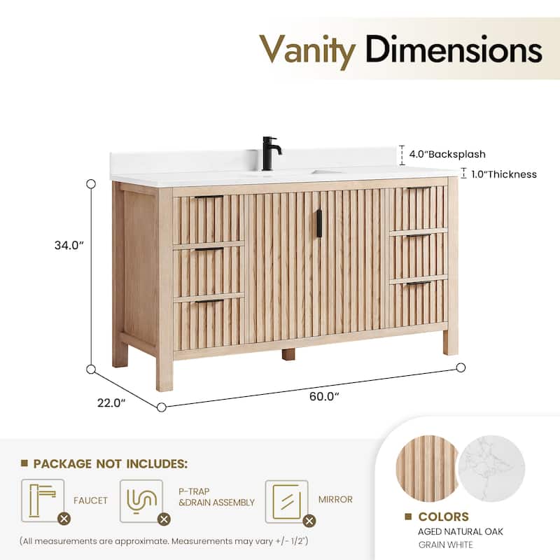 Shenzhen Bath Vanity with Composite Stone Top without Mirror