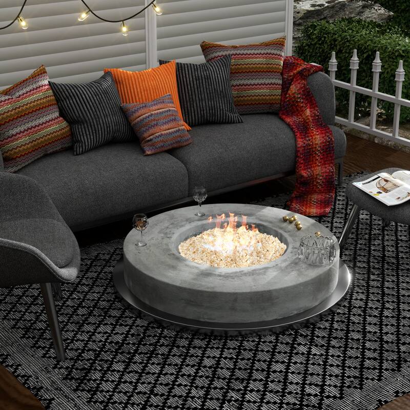 Blazeen Indoor Outdoor Firepit Fireplace Glass
