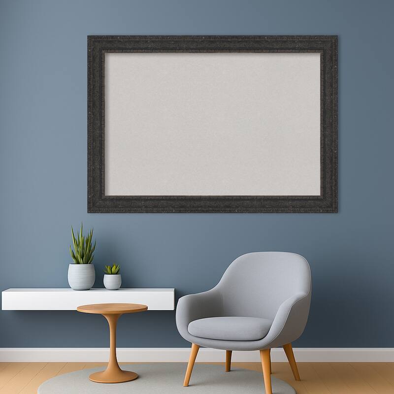 Attic Aged Black Wood Framed Cork Board - Bulletin Board, Organization Board, Pin Board