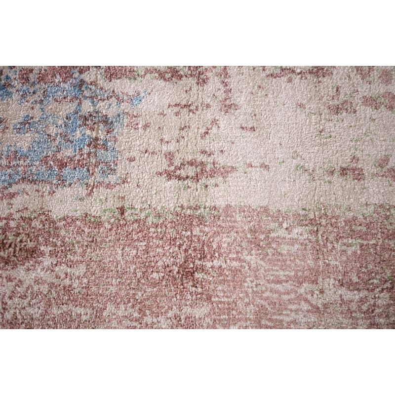 All-Over Abstract Indian Runner Rug Hand-Knotted Wool Carpet - 2'8"x 10'0"