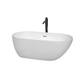 Option White / Polished Chrome Trim / Matte Black Faucet