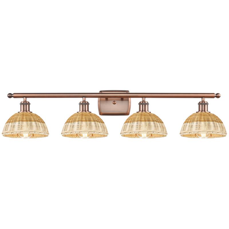 Innovations Lighting Endless Possibilities Ballston - Bristol Natural II - 4 Light 38" Bath Vanity Light - Antique Copper