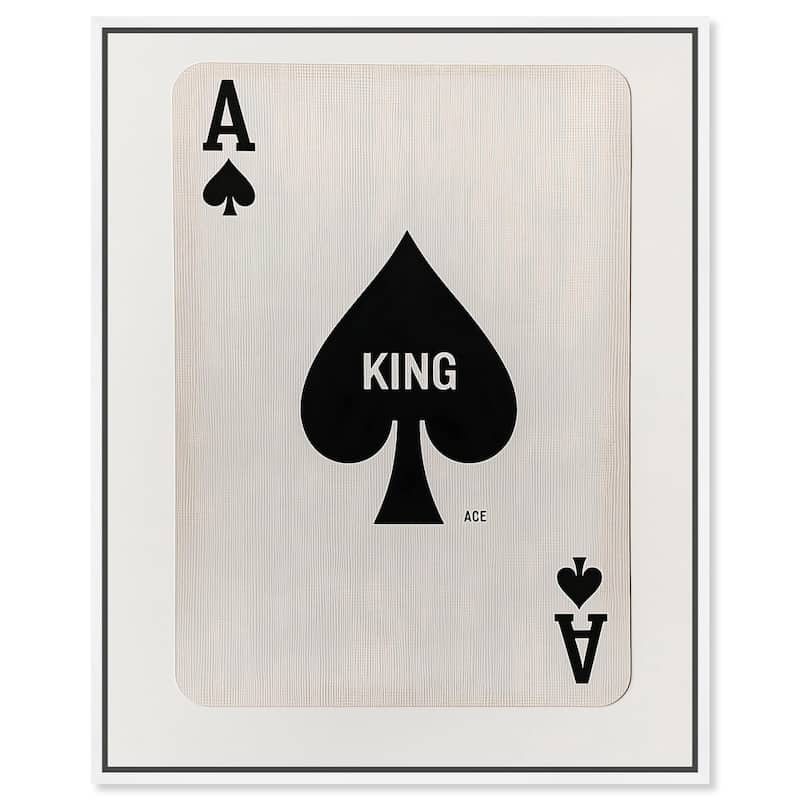 King of Spades Canvas by Art Remedy - 16" x 20" - White