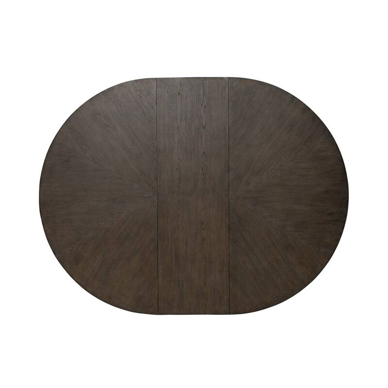 Cascade Falls Satin Espresso Pedestal Table for Dining Room - Width 60" x Depth 78" x Height 30"