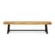 preview thumbnail 1 of 16, Carlisle Acacia Wood Outdoor Bench by Christopher Knight Home Teak Finish+Rustic Metal