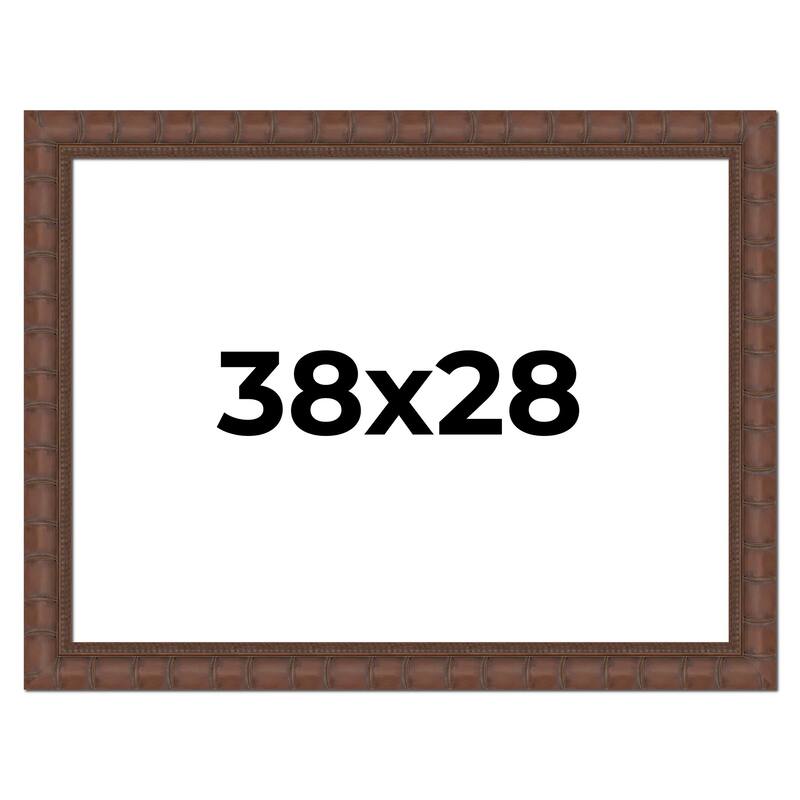 38x28 Frame Pewter Solid Wood Picture Frame Width 1.625 Inches | Interior Frame Depth 0.6875 Inches
