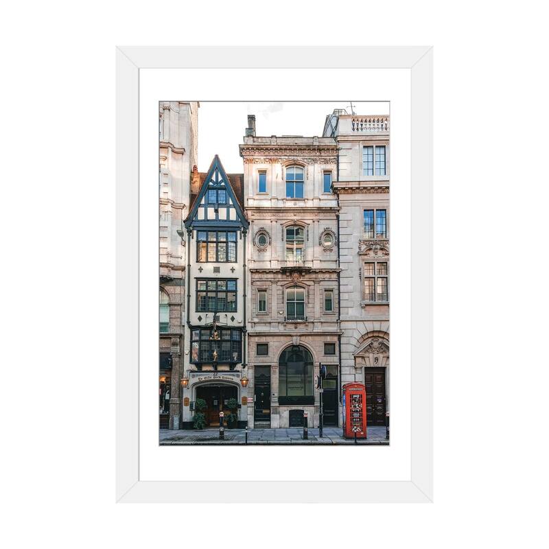 iCanvas "Fleet Street - London" by The Urbanteller PFA - White - 24x16x1