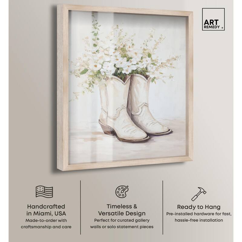 Prairie Bloom Boots Shadowbox by Art Remedy
