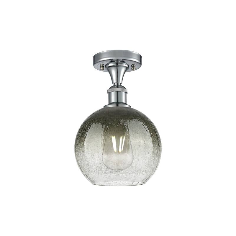 Innovations Lighting 516-1C-11-8 Brookhaven Globe Semi-Flush - Polished Chrome / Slate