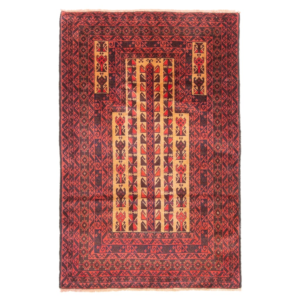 ECARPETGALLERY Hand-knotted Teimani Brown Wool Rug - 3'1 x 4'8