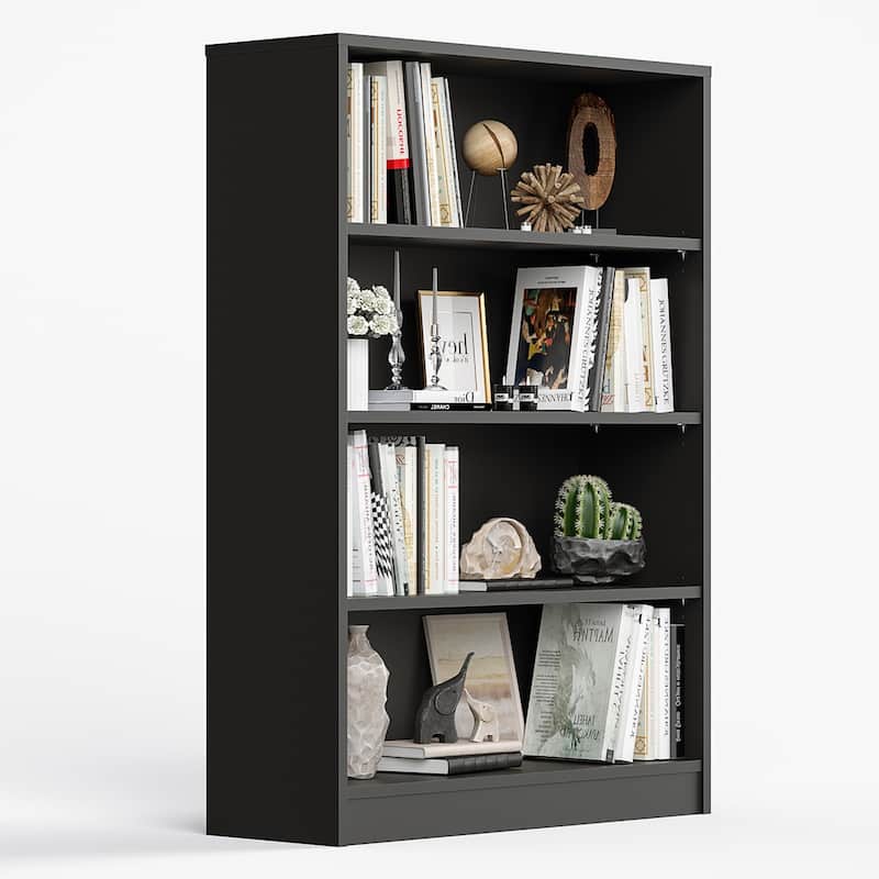 4 Shelf boockase Display Bookcase Freestanding Wooden Bookshelves for Home Office Living Room,48 Inch Height