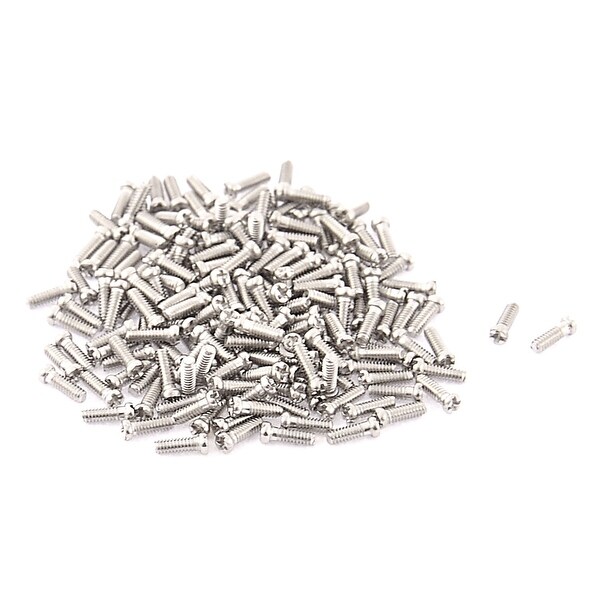 Glasses Clock Metal Repair Screws Tool Kit Silver Tone 1.4 x 4mm 100pcs