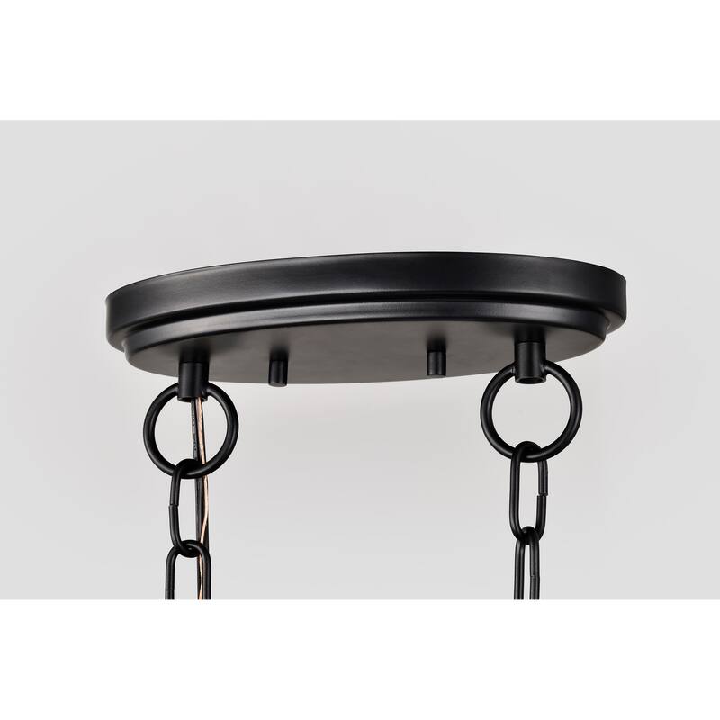 Liam 3 Light Island Pendant Matte Black White Opal Glass - Matte Black