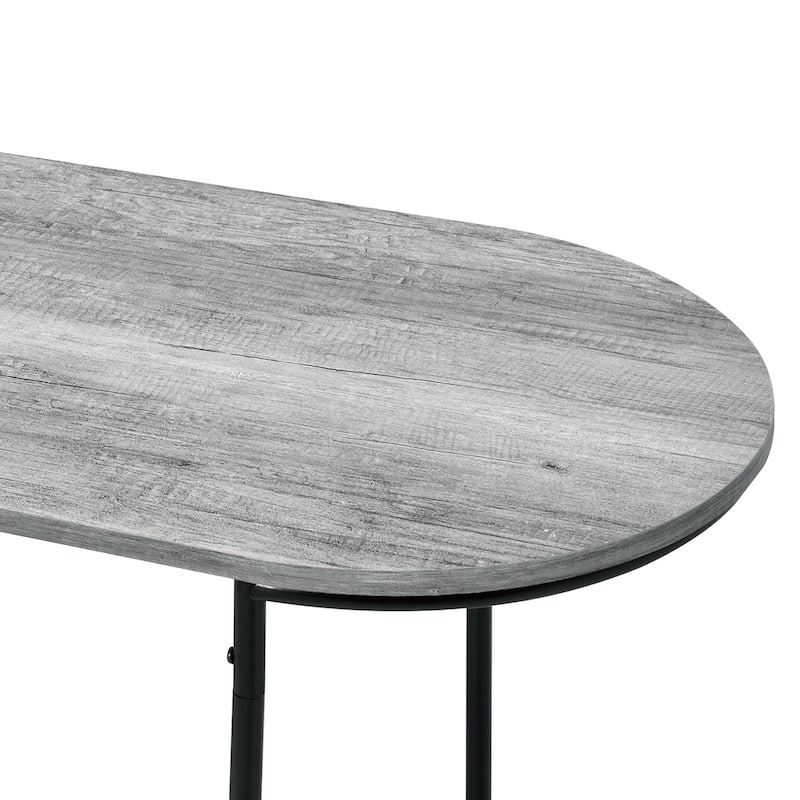 Yin Contemporary Black and Grey 47-inch Steel Computer Desk by Furniture of America