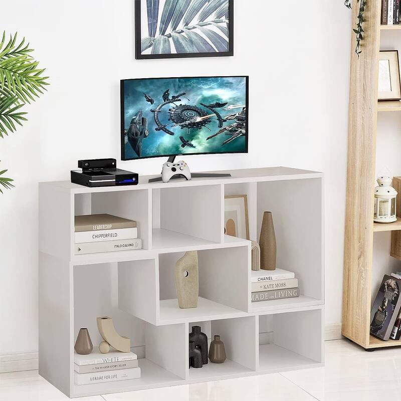 Mieres Modern Entertainment Center with Open Storage Shelves, TV Console Stand - n/a