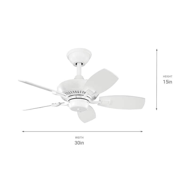 Kichler Lighting Canfield Collection 30-inch White Ceiling Fan