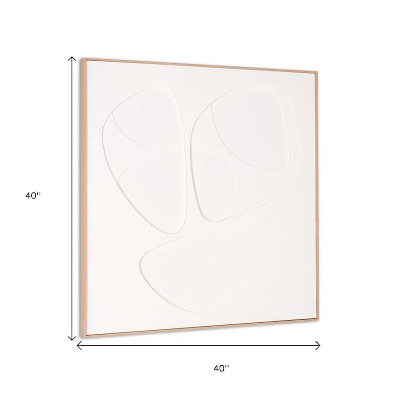 HomeRoots White Curvy Geo Trio Brown Shadowbox Wall Art